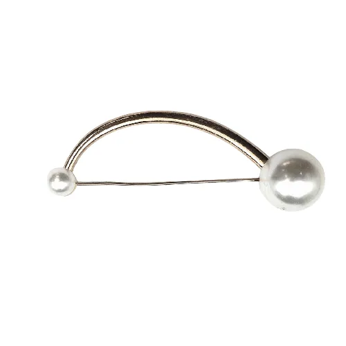 Half Circle Design Pearl Brooch