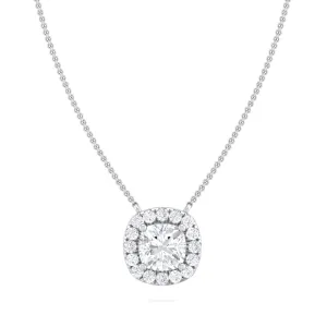 Halo Cushion Lab Grown Diamond Pendant