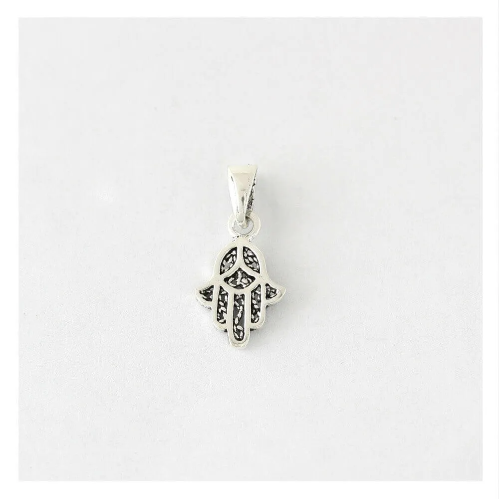 Hamsa Silver Ear Studs - Stylish and Symbolic Earrings for Positive Energy