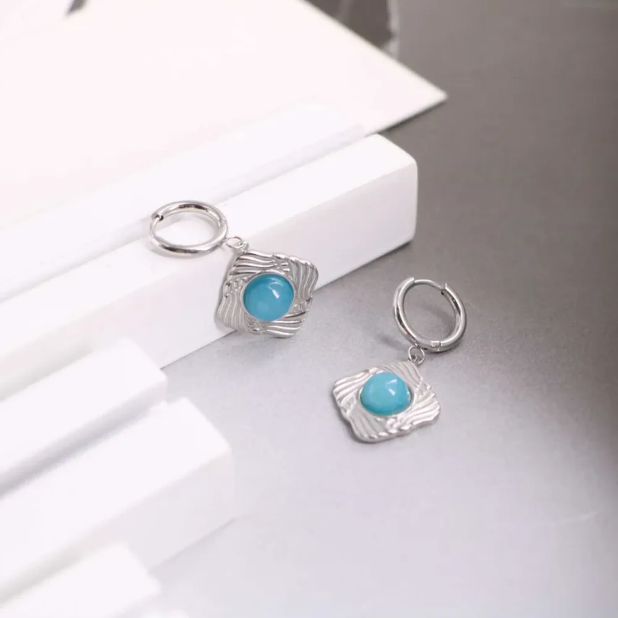 IG Style Simple Style Rhombus Plating Inlay Earrings