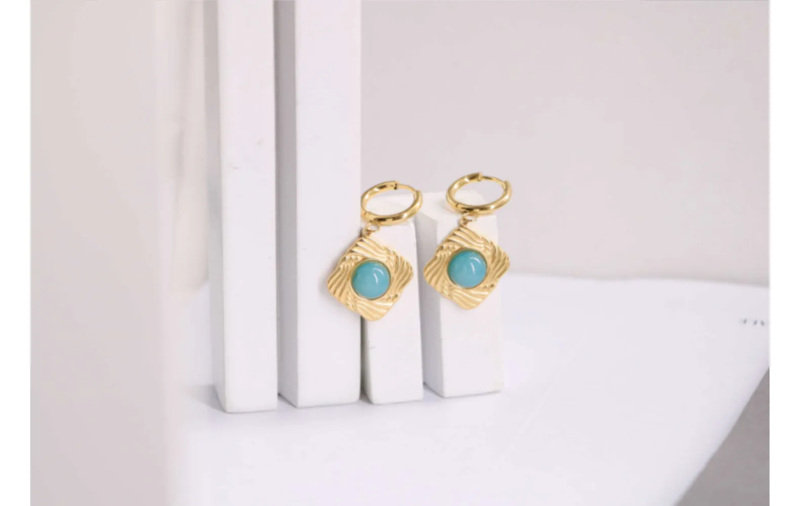 IG Style Simple Style Rhombus Plating Inlay Earrings