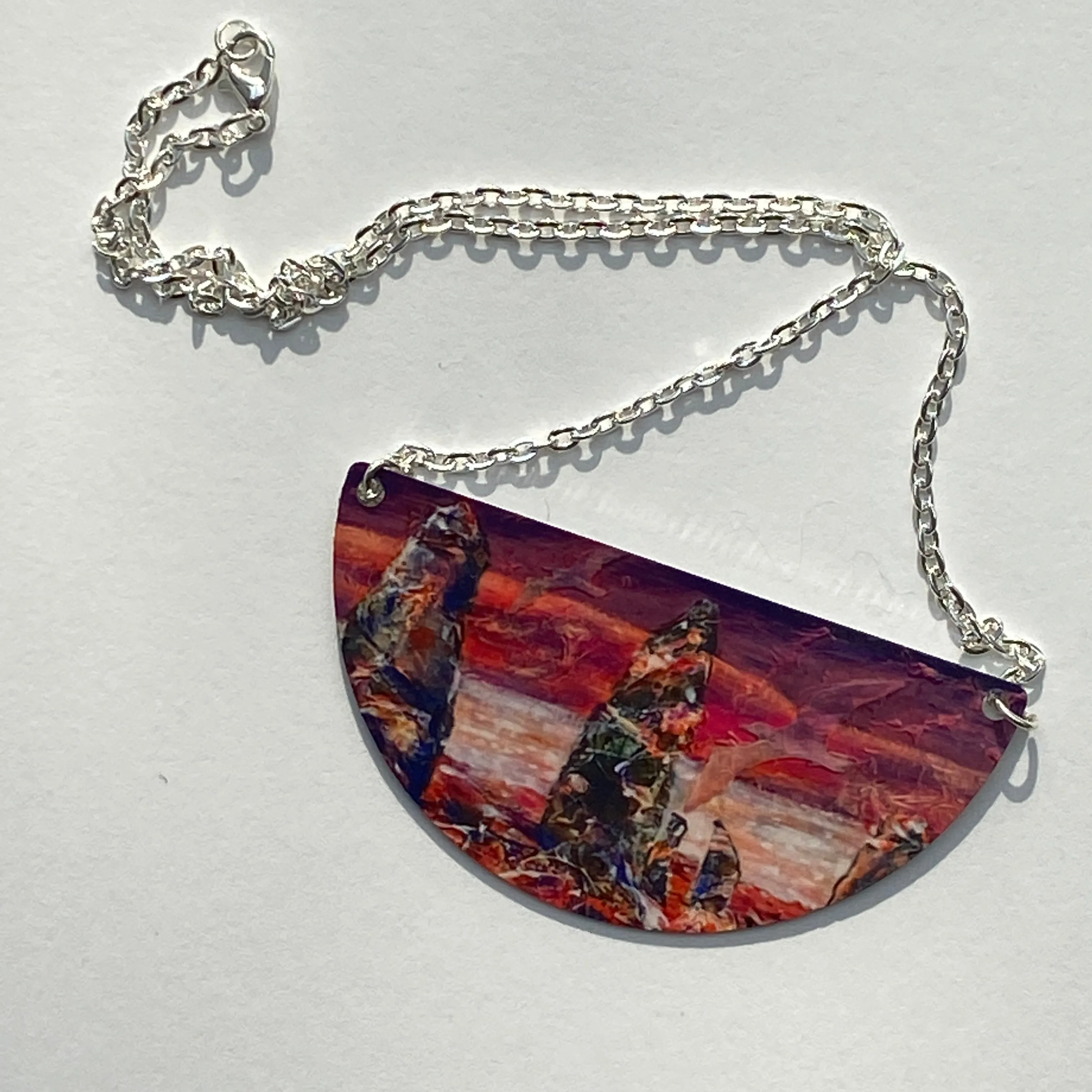 Jane Glue "Wild Sunset at The Ring of Brodgar" Large Necklet