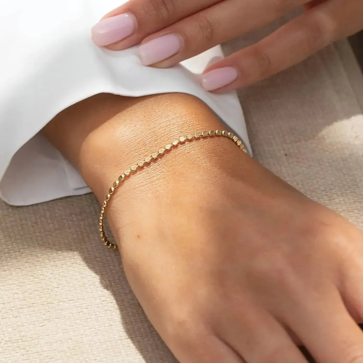 Kyerlyn Dainty Gold Dot Bracelets