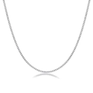 Lab Grown Diamond Tennis Necklace (6.00ct.) 2.50mm 4-Prongs Setting in 14K Gold