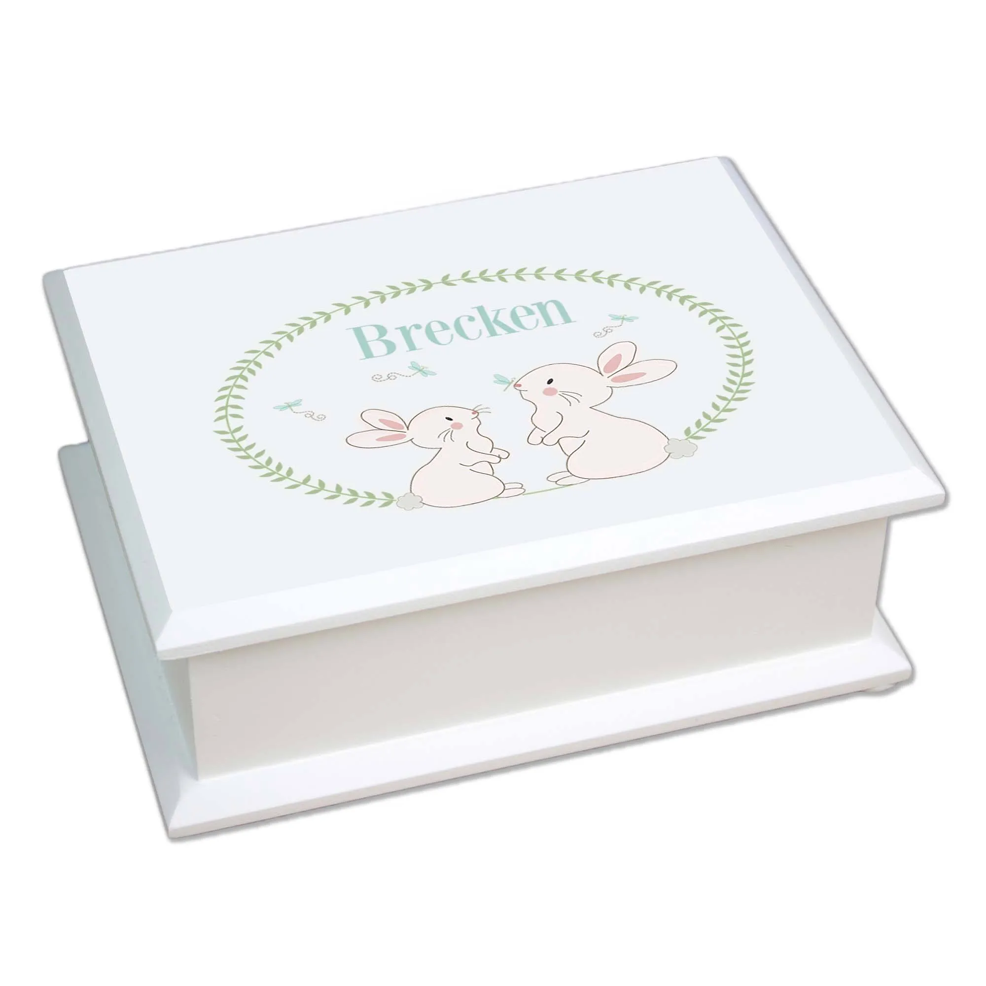 Lift Top Jewelry Box - Classic Bunny