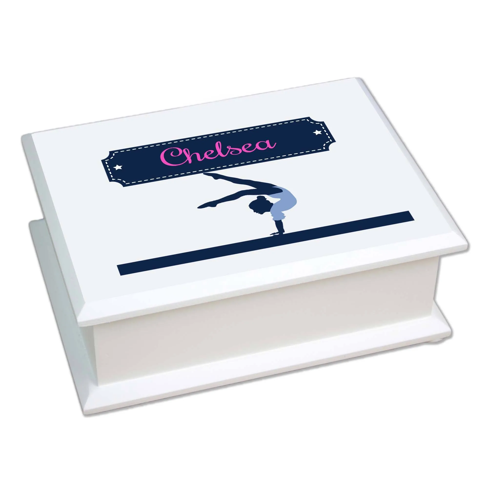 Lift Top Jewelry Box - Gymnastics