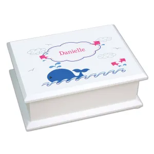 Lift Top Jewelry Box - Pink Whale