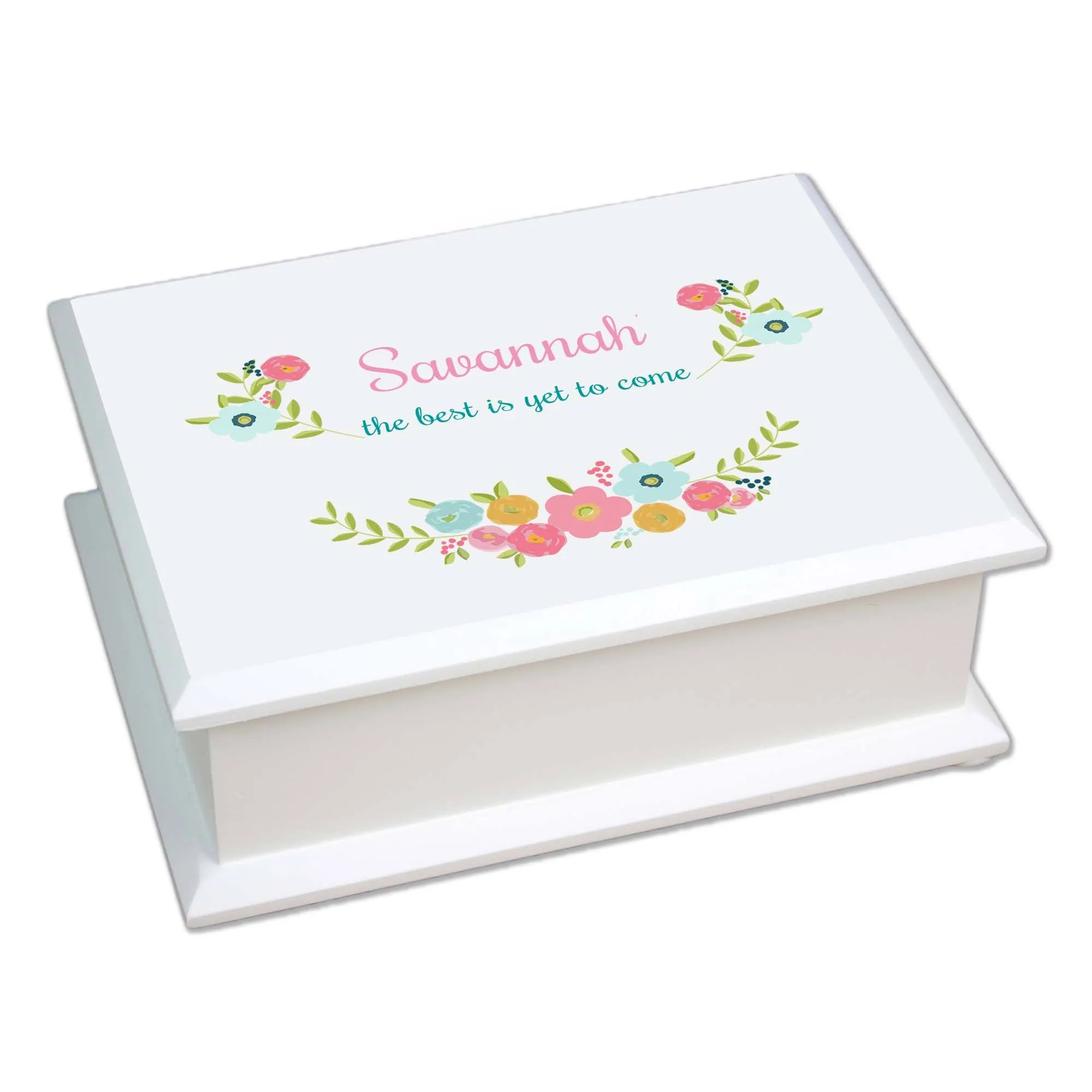 Lift Top Jewelry Box - Spring Floral