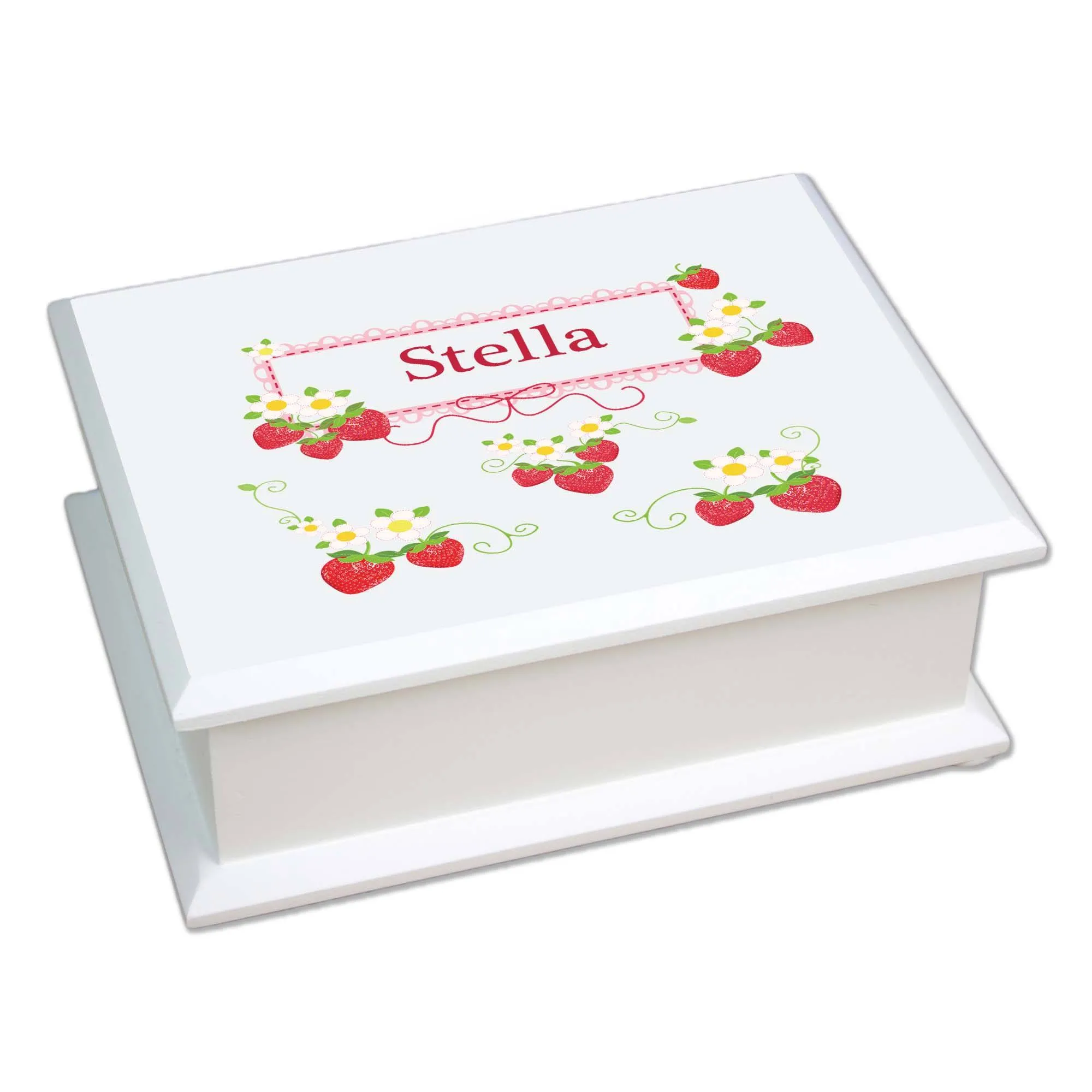 Lift Top Jewelry Box - Strawberry