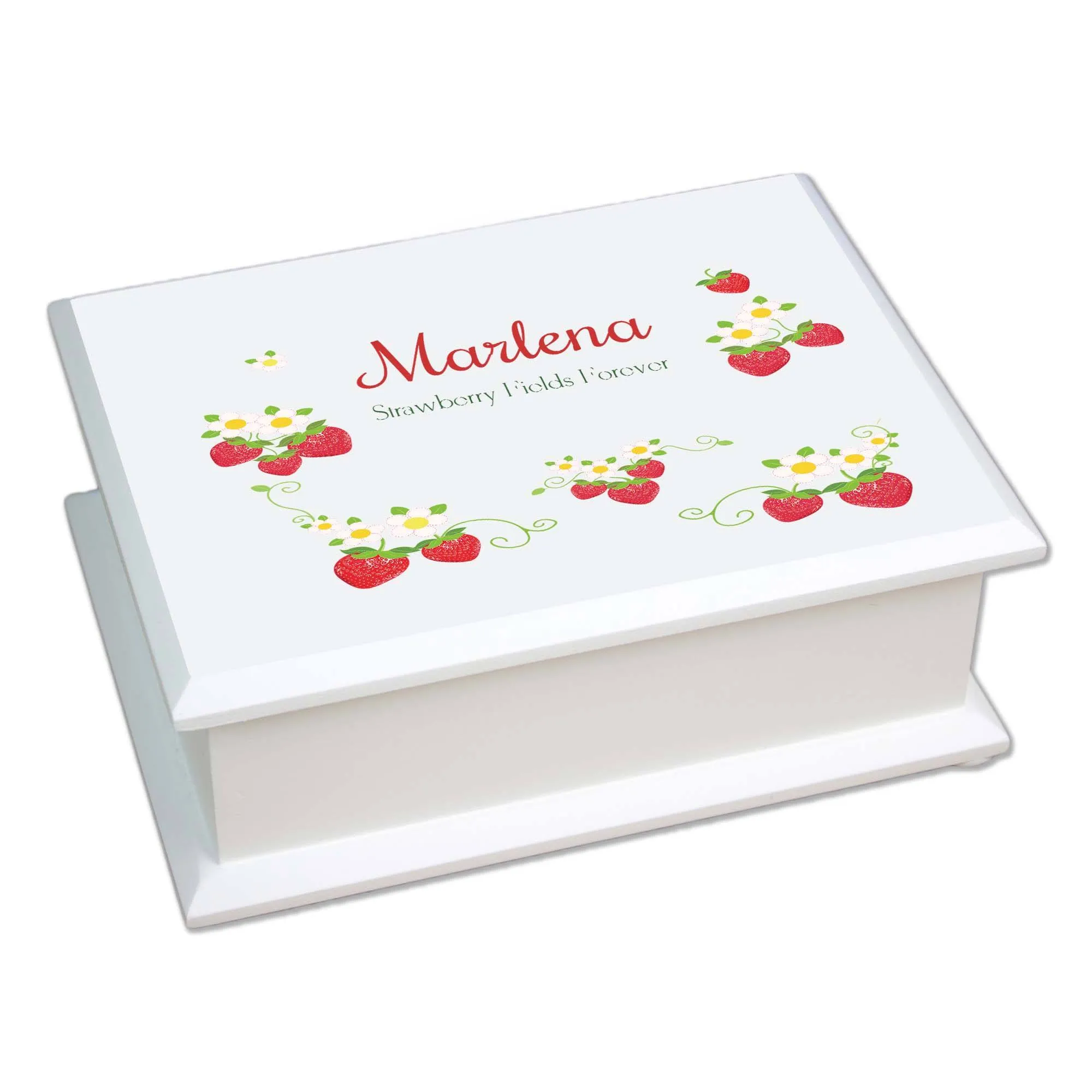 Lift Top Jewelry Box - Strawberry