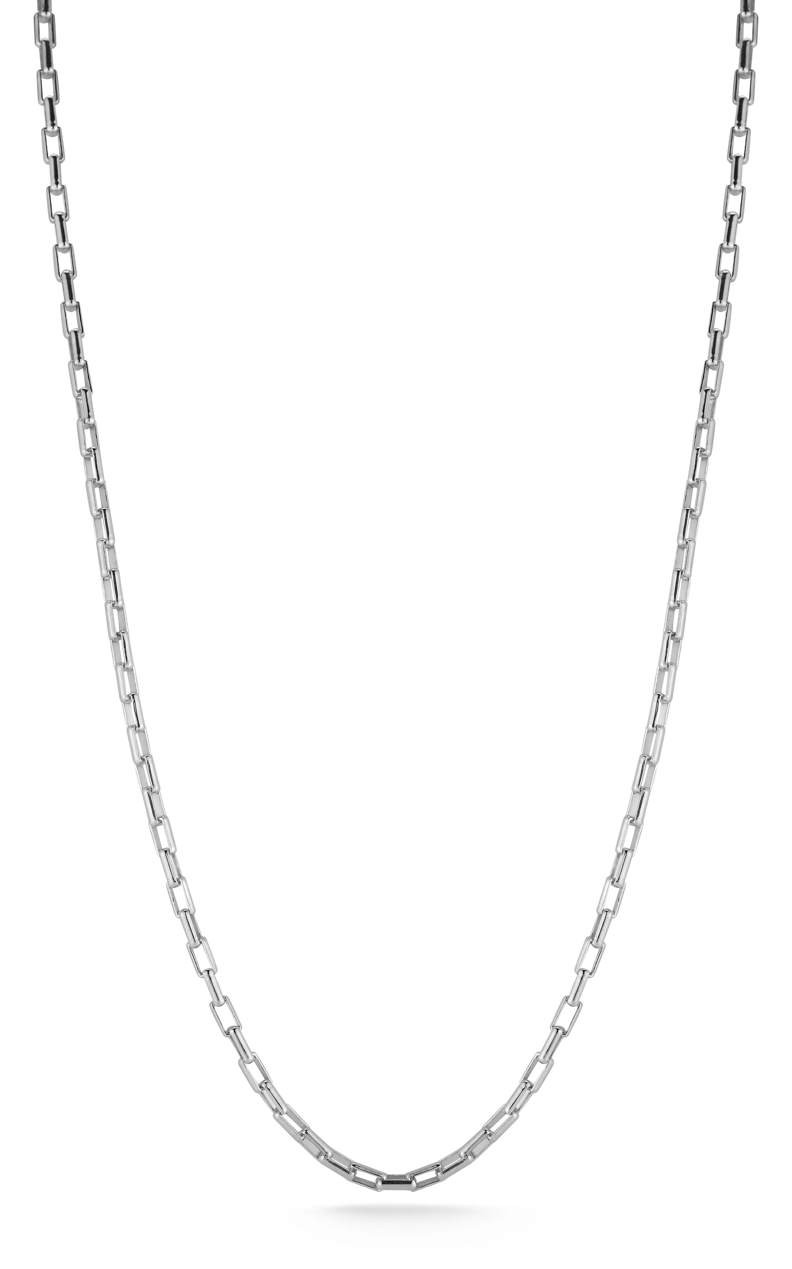 Long Link Box Chain Necklace