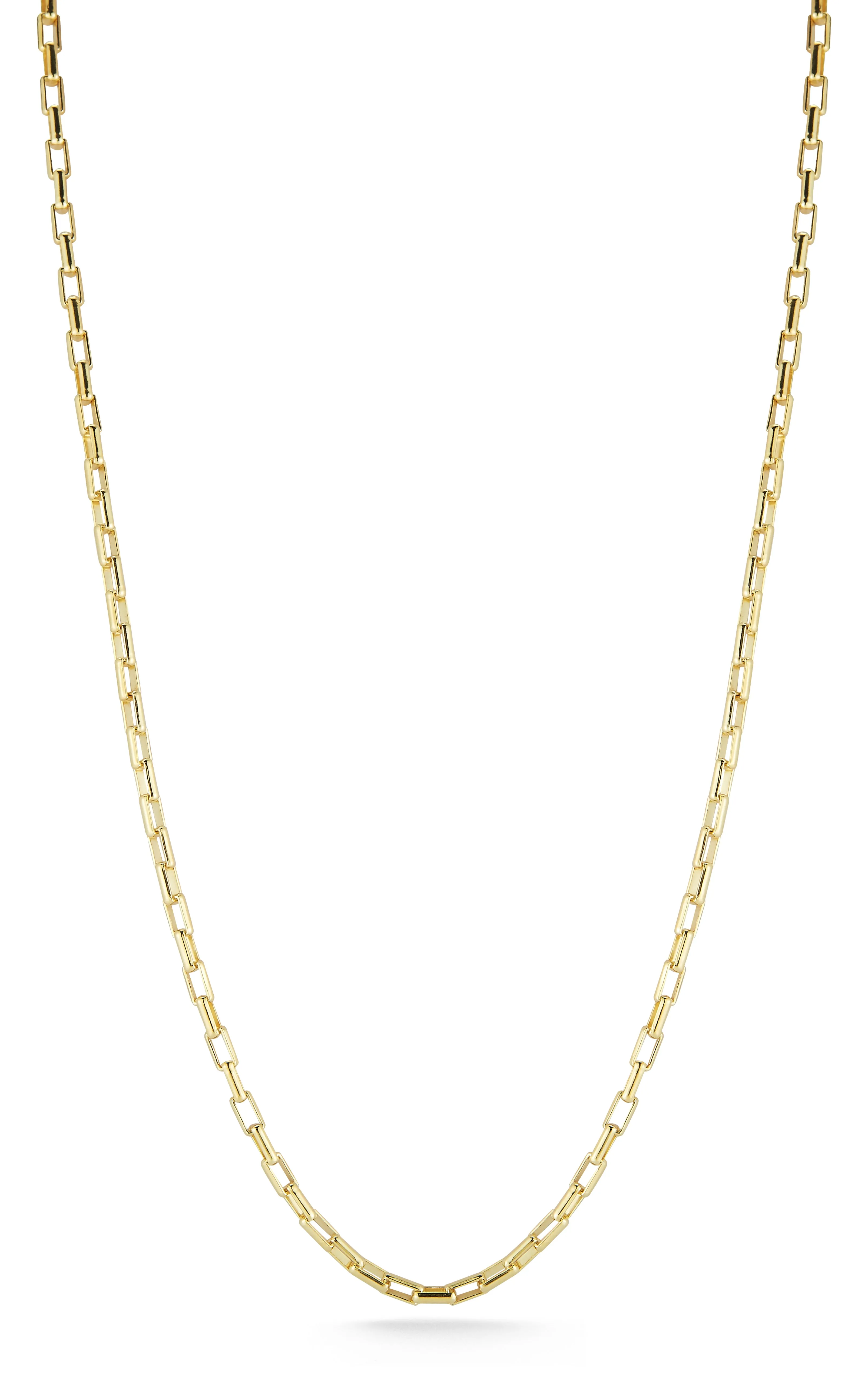 Long Link Box Chain Necklace