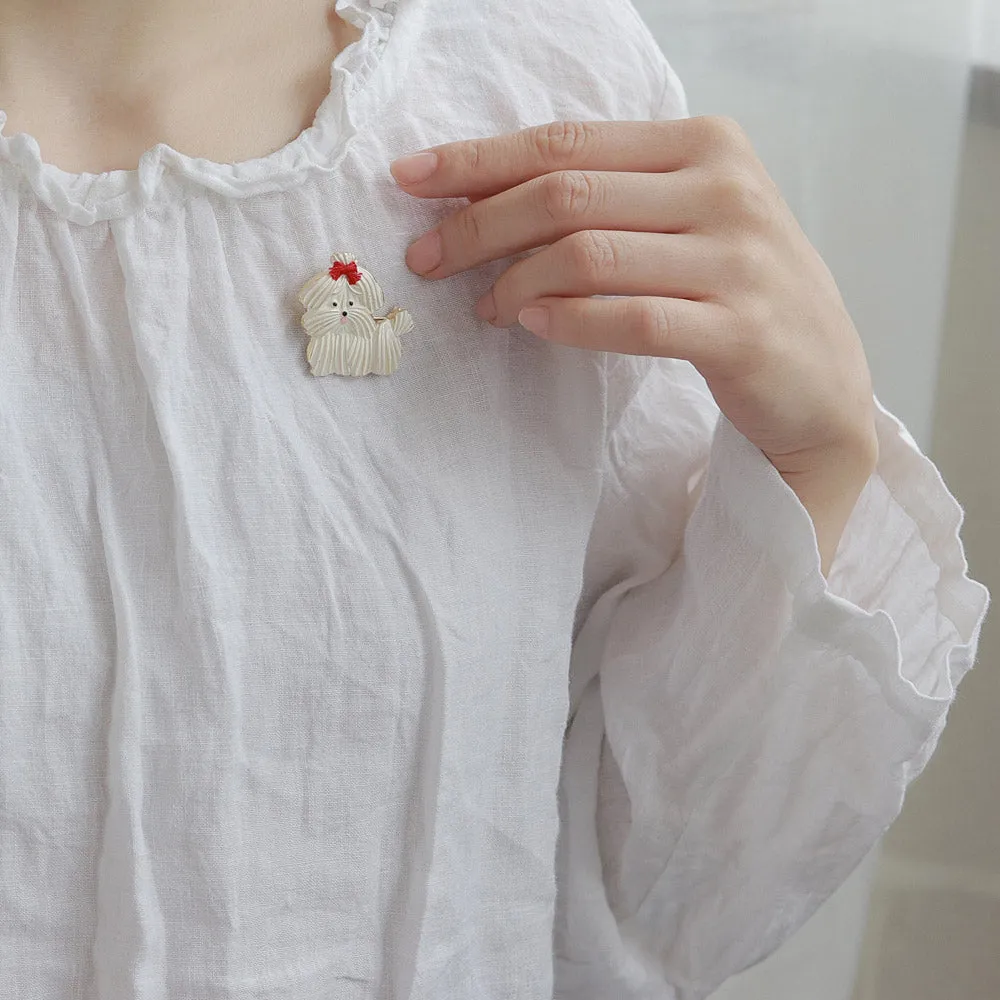 Meringue Cookie Brooch