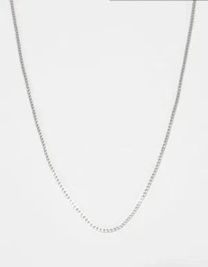 Midvs Co 22" Franco Chain Necklace - White Gold