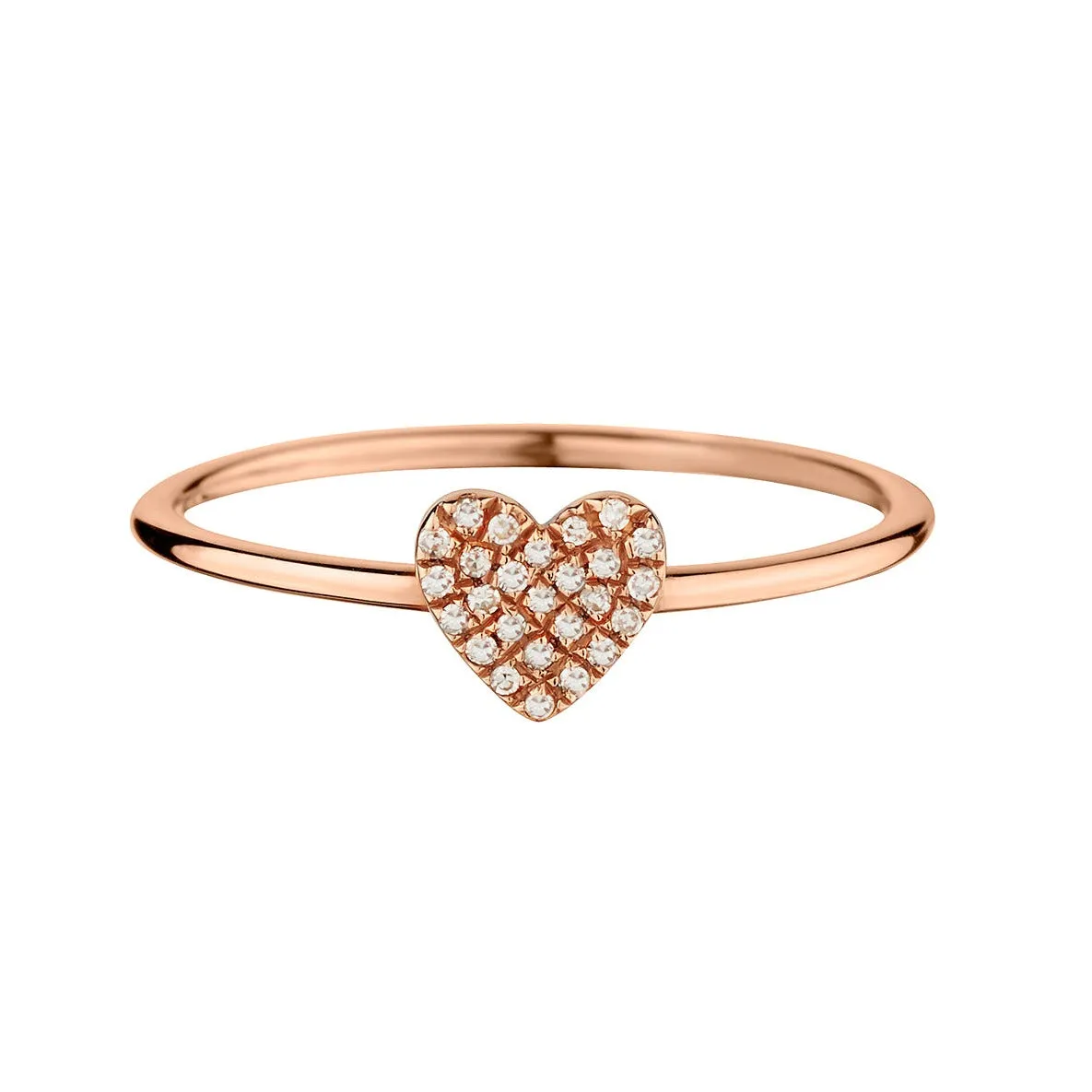 MINI DIAMOND HEART RING