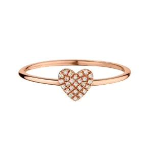 MINI DIAMOND HEART RING