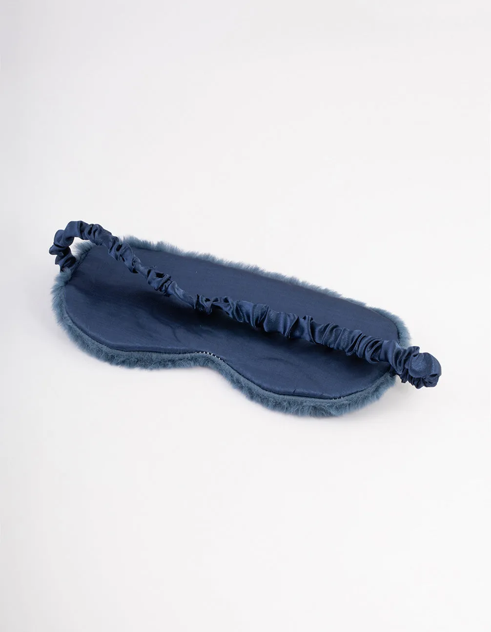 Navy Fluffy Eye Mask