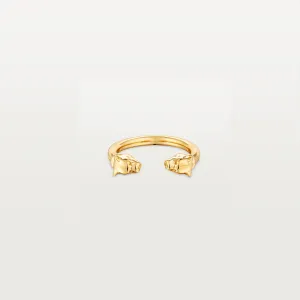 Open Leopard Ring Yellow Gold