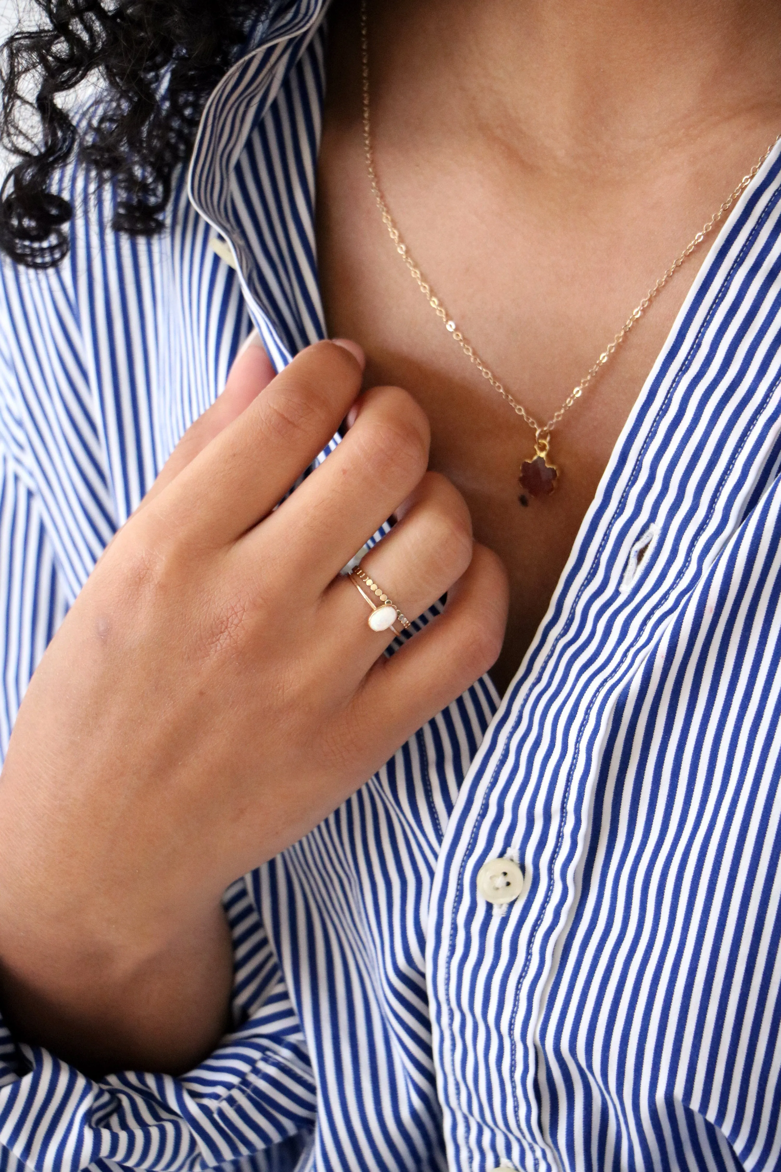 oval opal ring {gold}