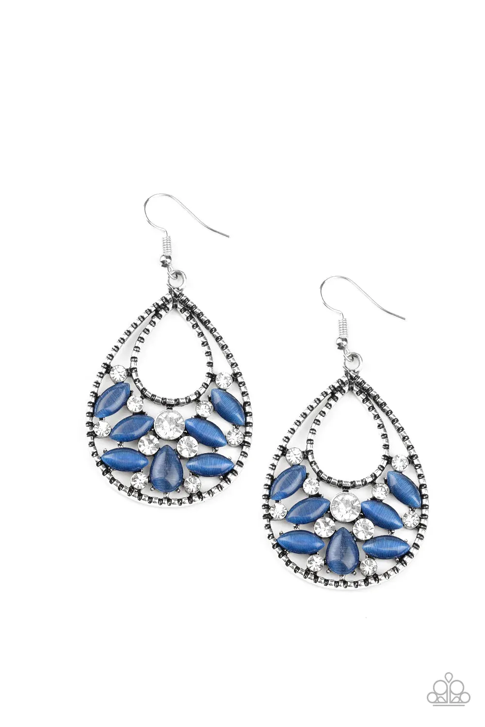 Paparazzi Earring ~ Dewy Dazzle - Blue