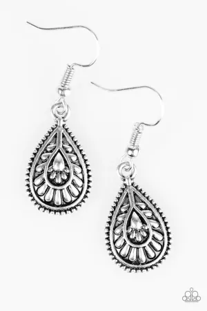 Paparazzi Earring ~ Stormy Sonata - Silver