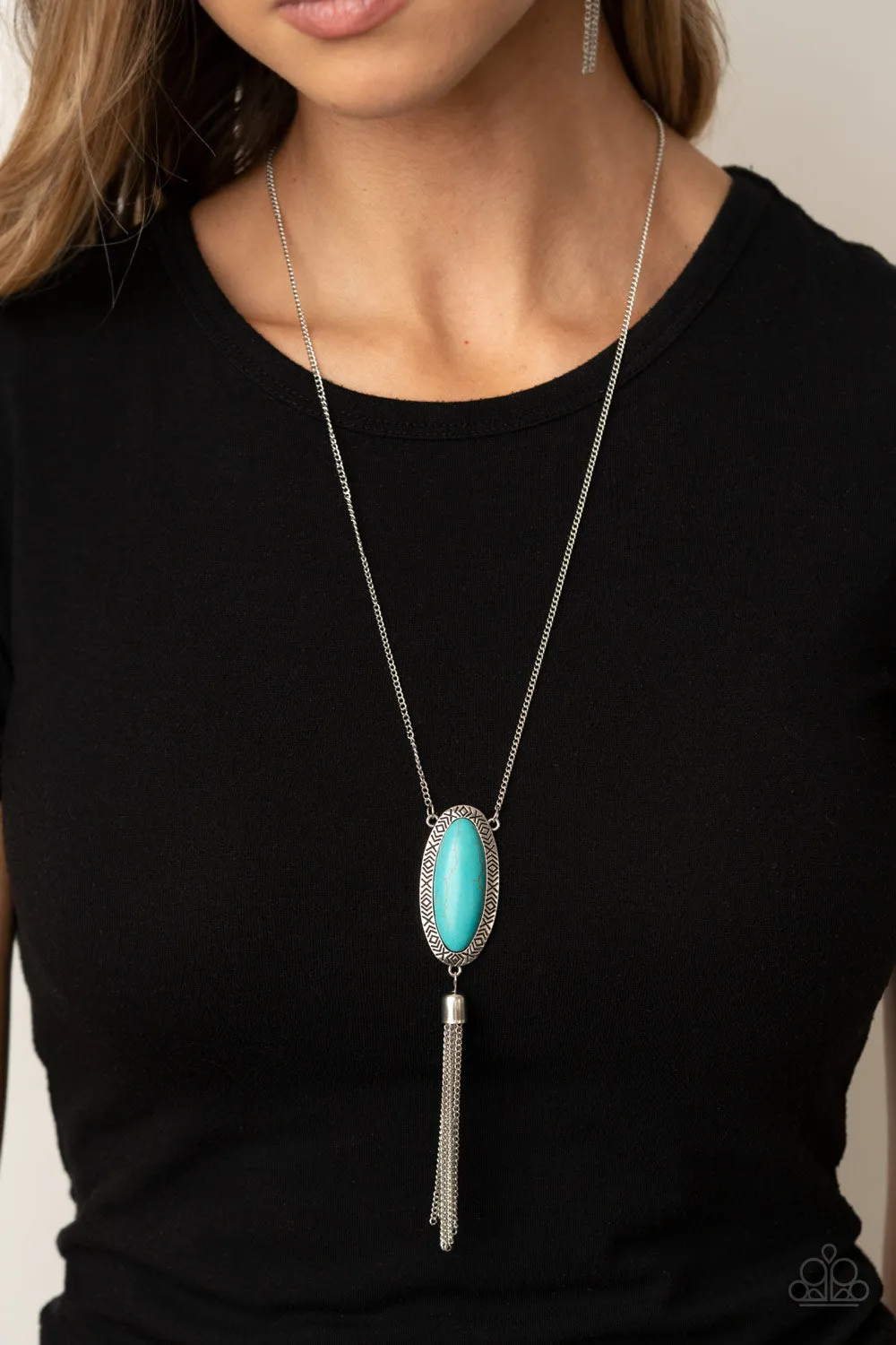 Paparazzi Ethereal Eden Blue Necklace Set