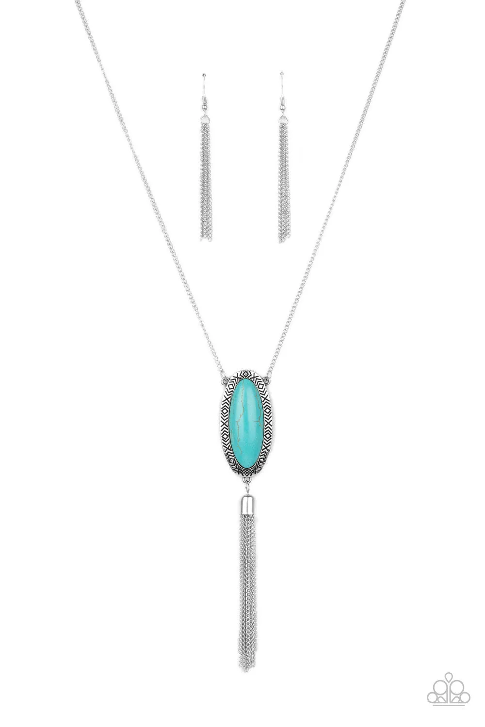 Paparazzi Ethereal Eden Blue Necklace Set