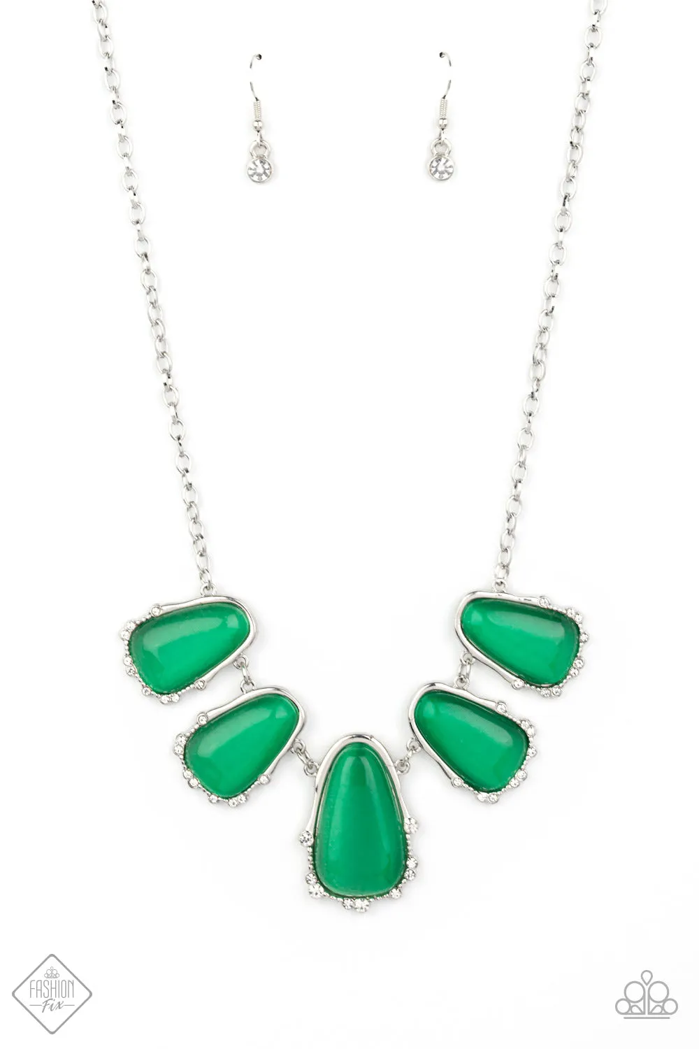 Paparazzi Necklace Fashion Fix March 2021 ~ Newport Princess - Green