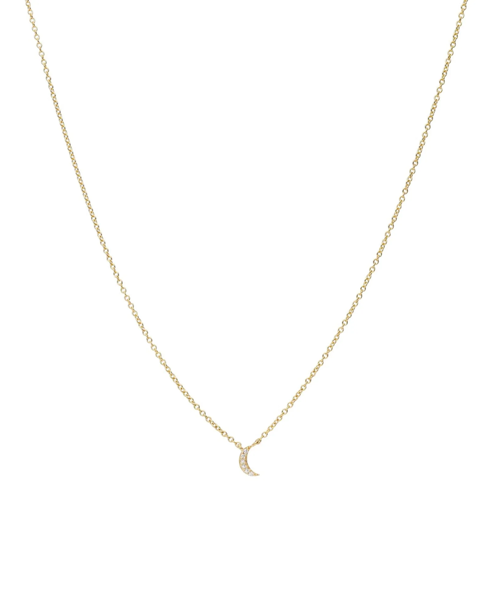 Pavé Moon Diamond Necklace