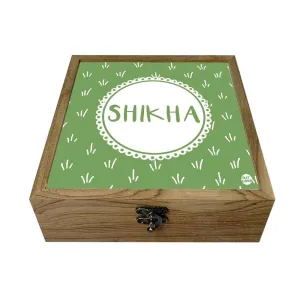 Personalized Jewellery Box for Women - Grass Texture