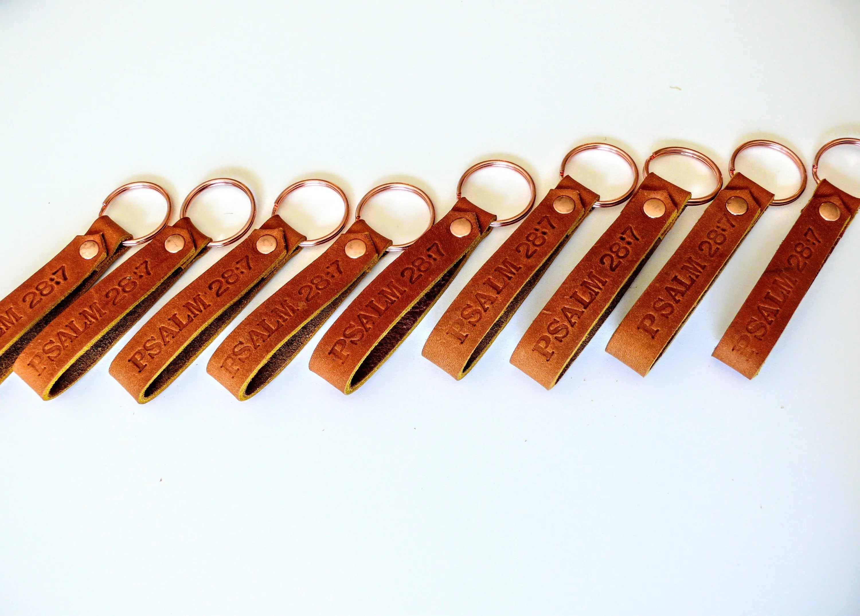 Personalized Leather Key chain,  Hand stamped personalized key fob, keychain gift, personalized gift idea, anniversary gift, wedding gift