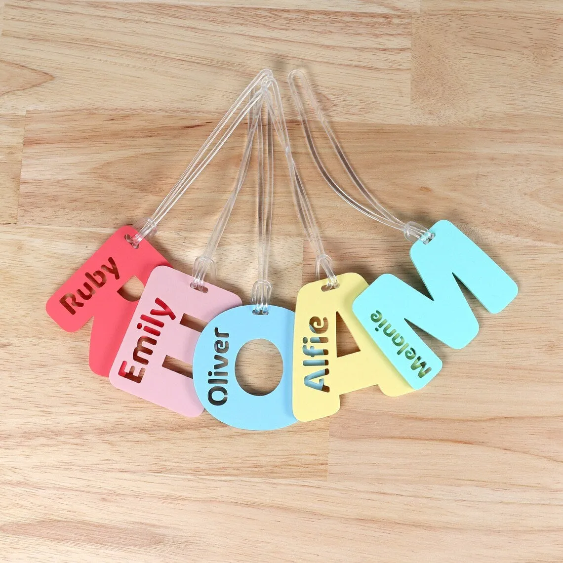 Perspex Personalized Key Charm