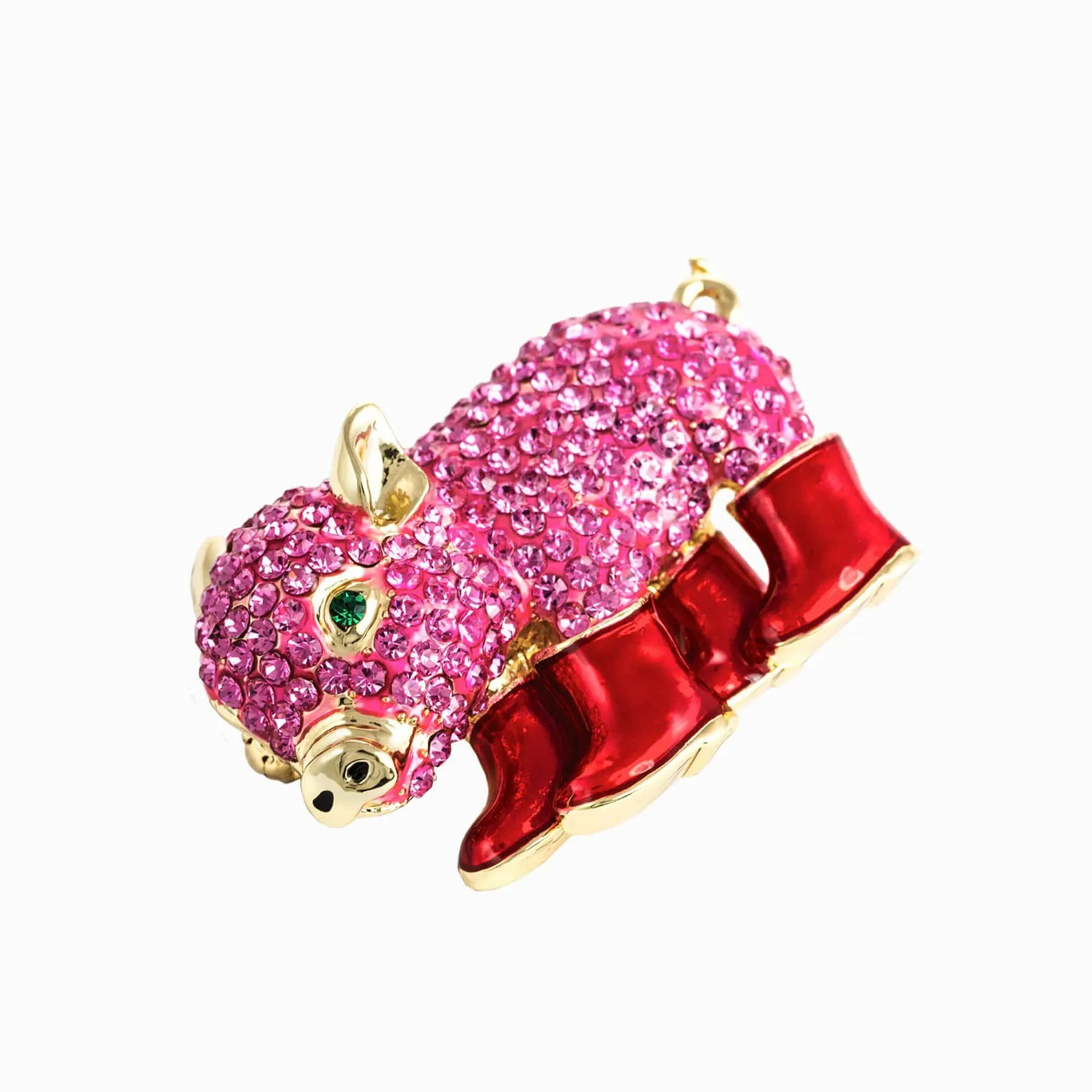 Piglet In Wellington Boots Brooch