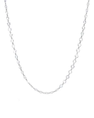 Platinum Ethereal Diamond Chain Long Necklace