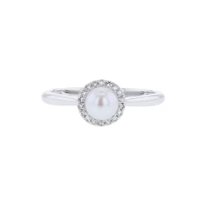 Popsicle Pearl & Diamond Ring