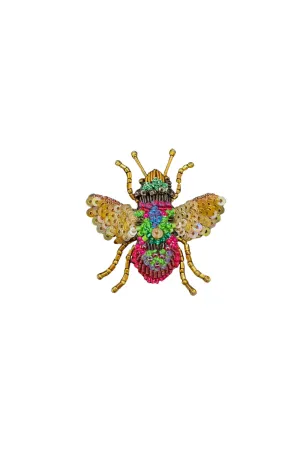 Rainbow Bee Brooch By Trovelore