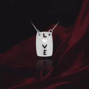 Rectangular LOVE Pendant