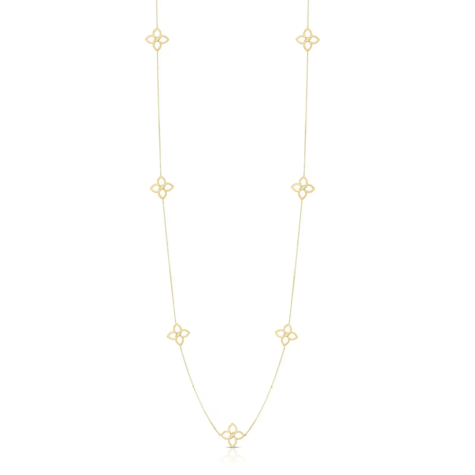 Roberto Coin Cialoma Diamond Flower Station Long Necklace