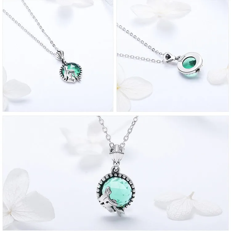 Romantic Fairy Story Light Green CZ Pendant Necklaces