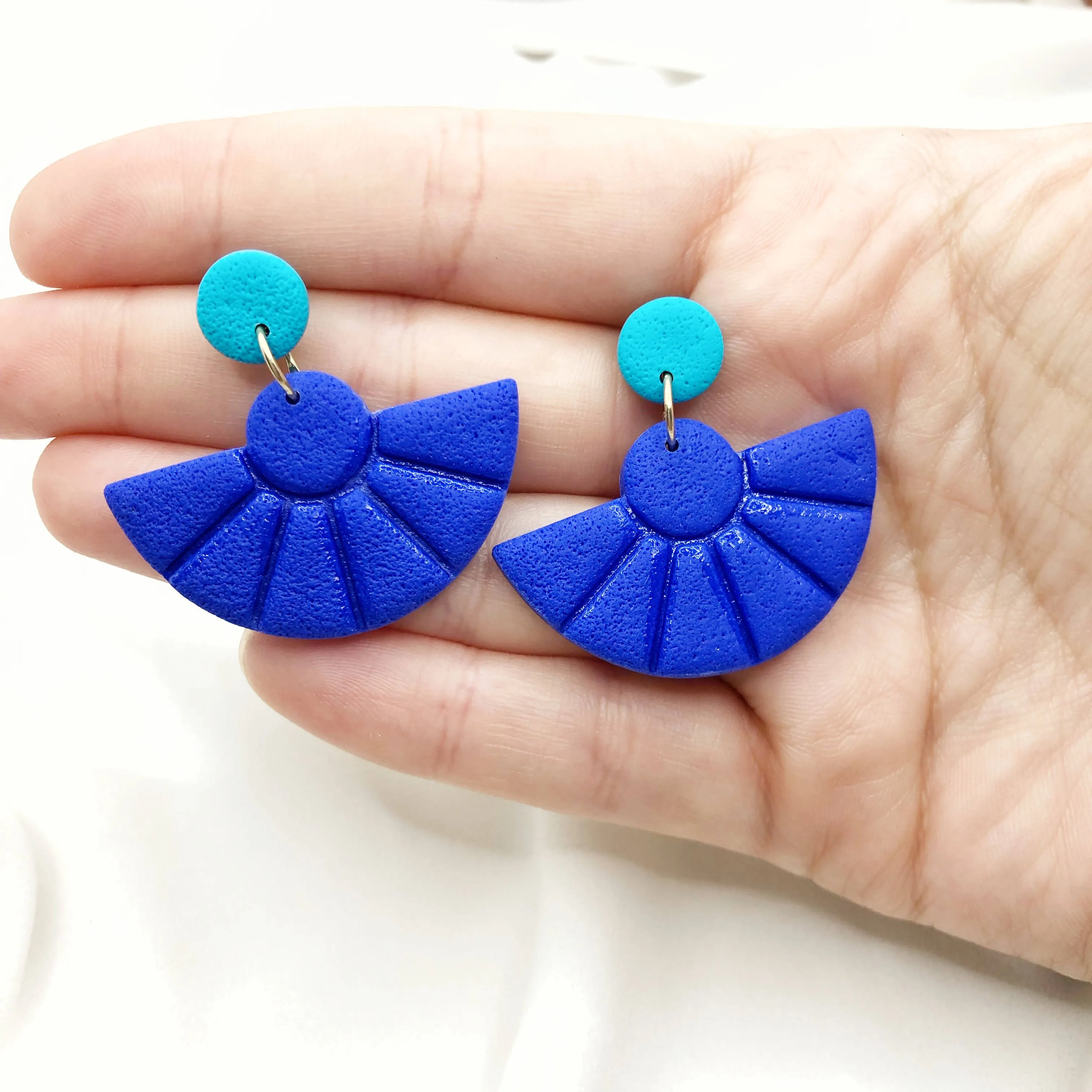 Sea Breeze Handmade Polymer Clay Earrings - Nickel Free Earrings