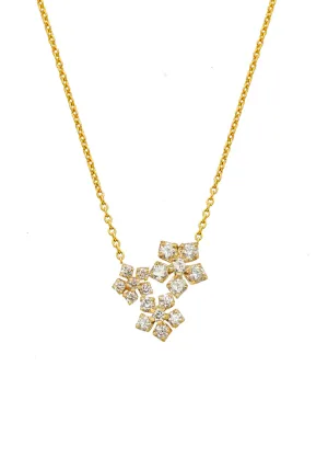 Sethi Couture Enchanted Garden Triple Flower Diamond Necklace