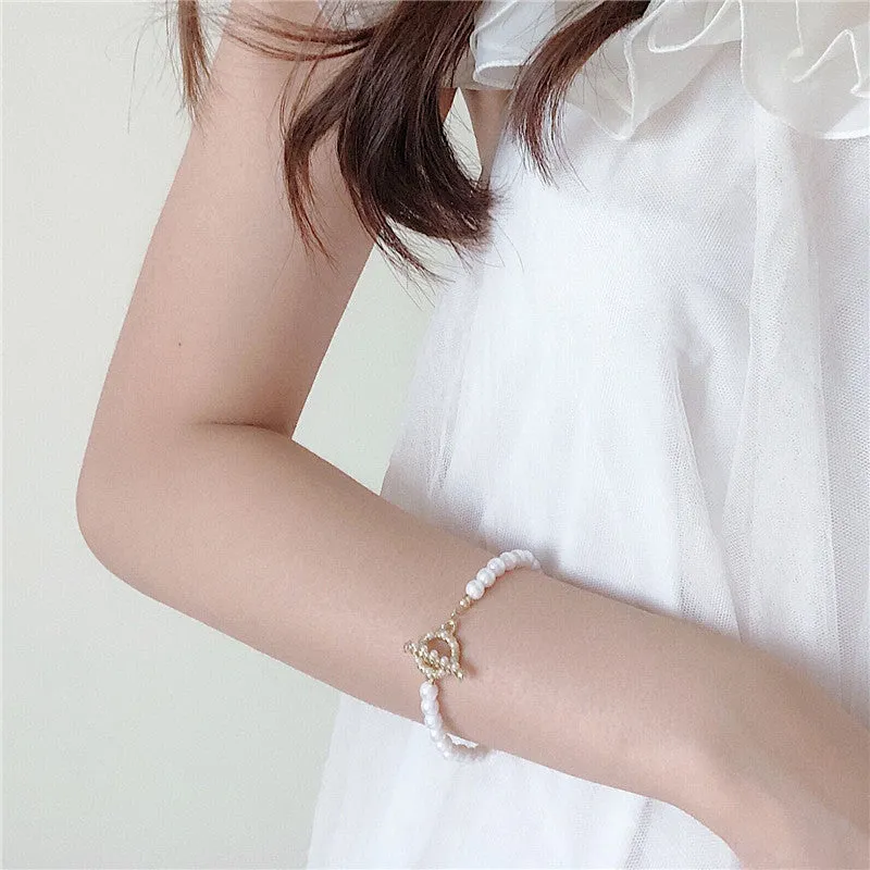 Simple And Fashionable French Retro Baroque Pearl Bracelet