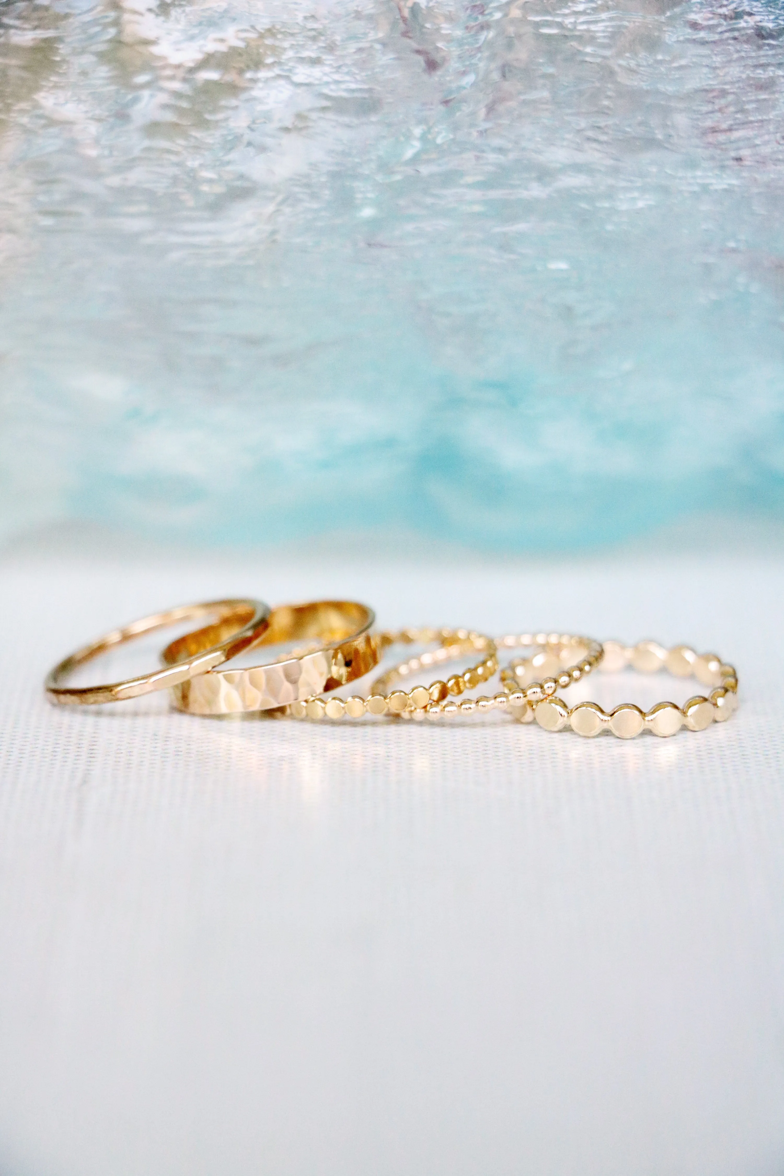 stacking name rings { gold filled }