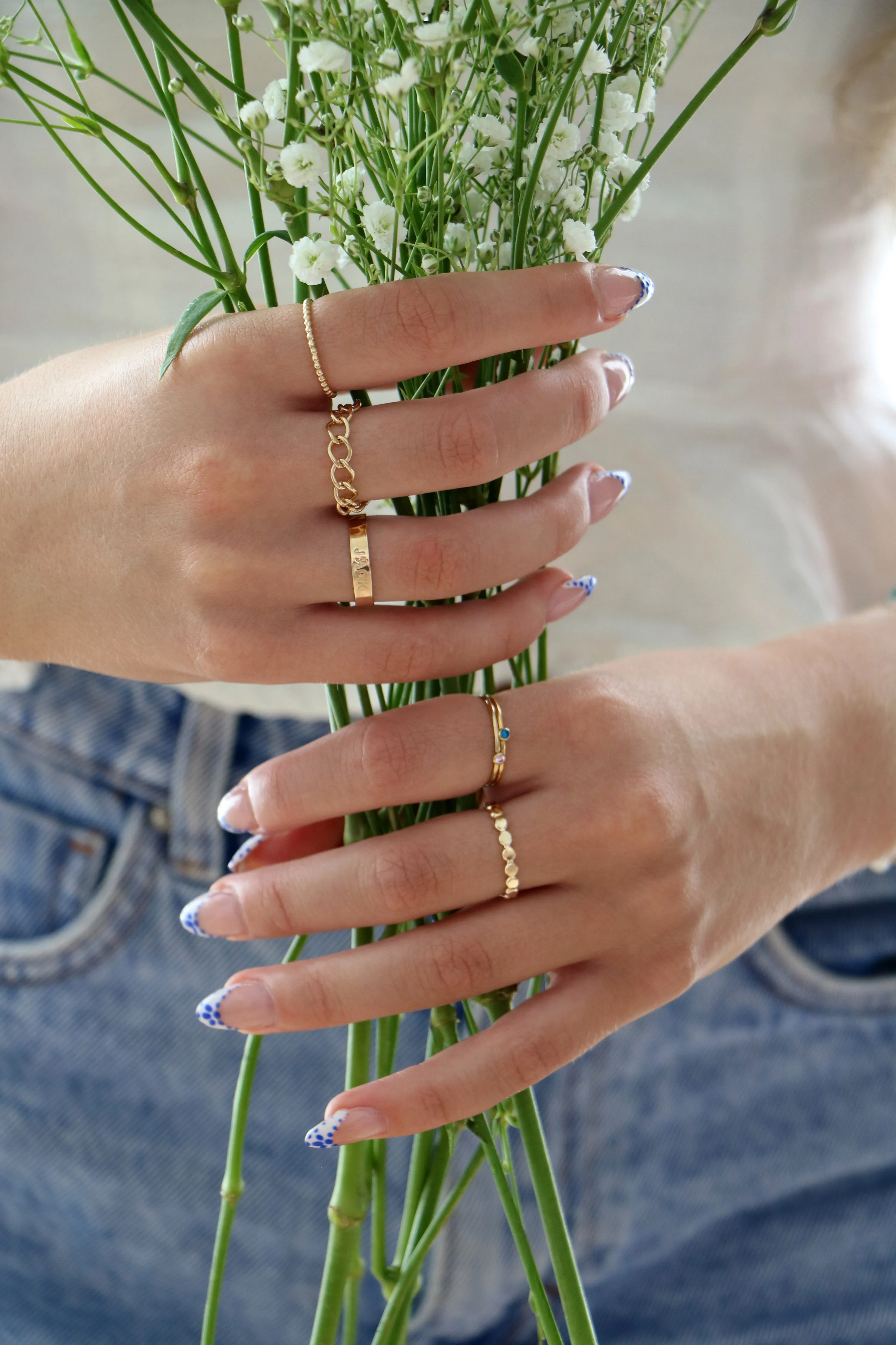 stacking name rings { gold filled }