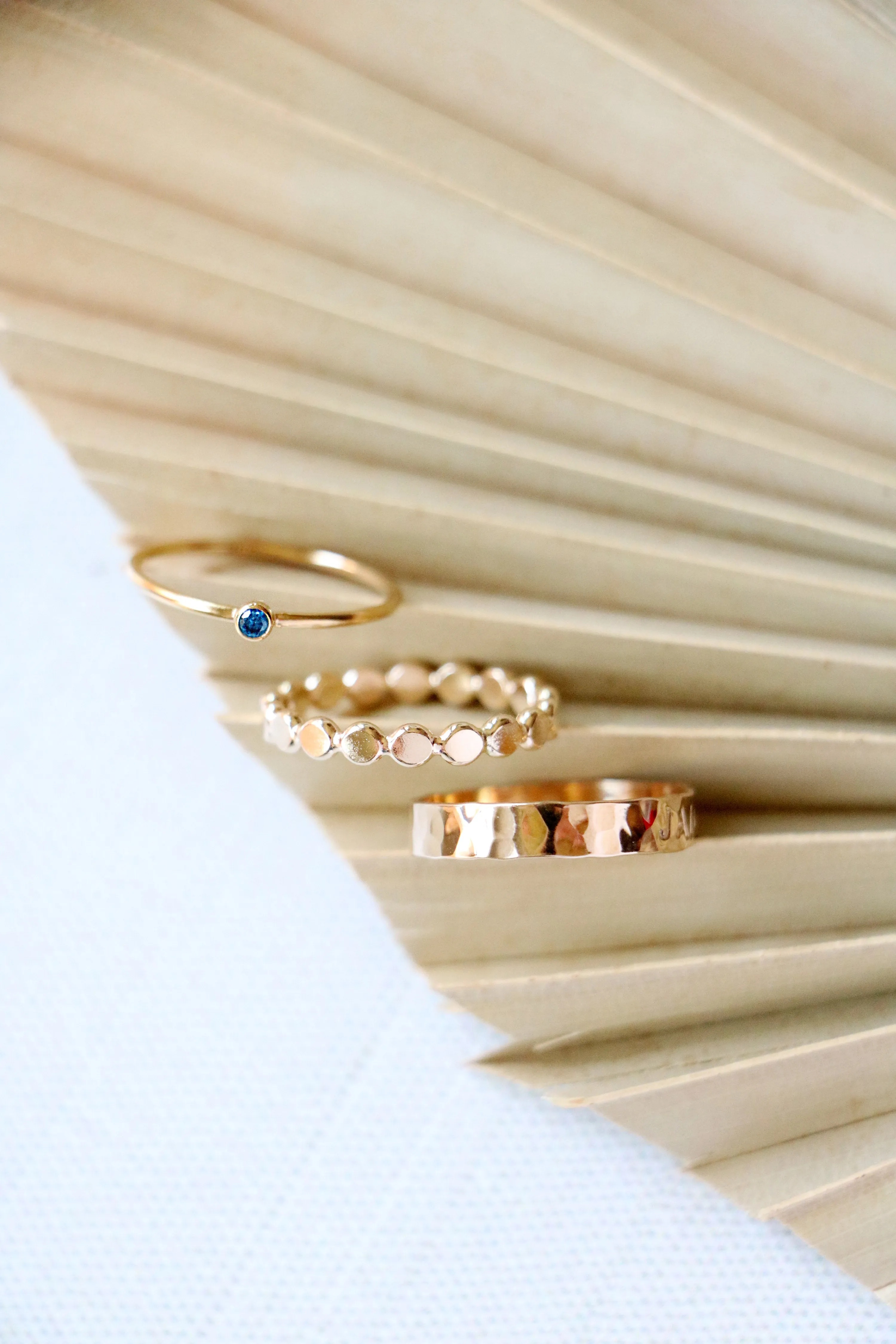 stacking name rings { gold filled }