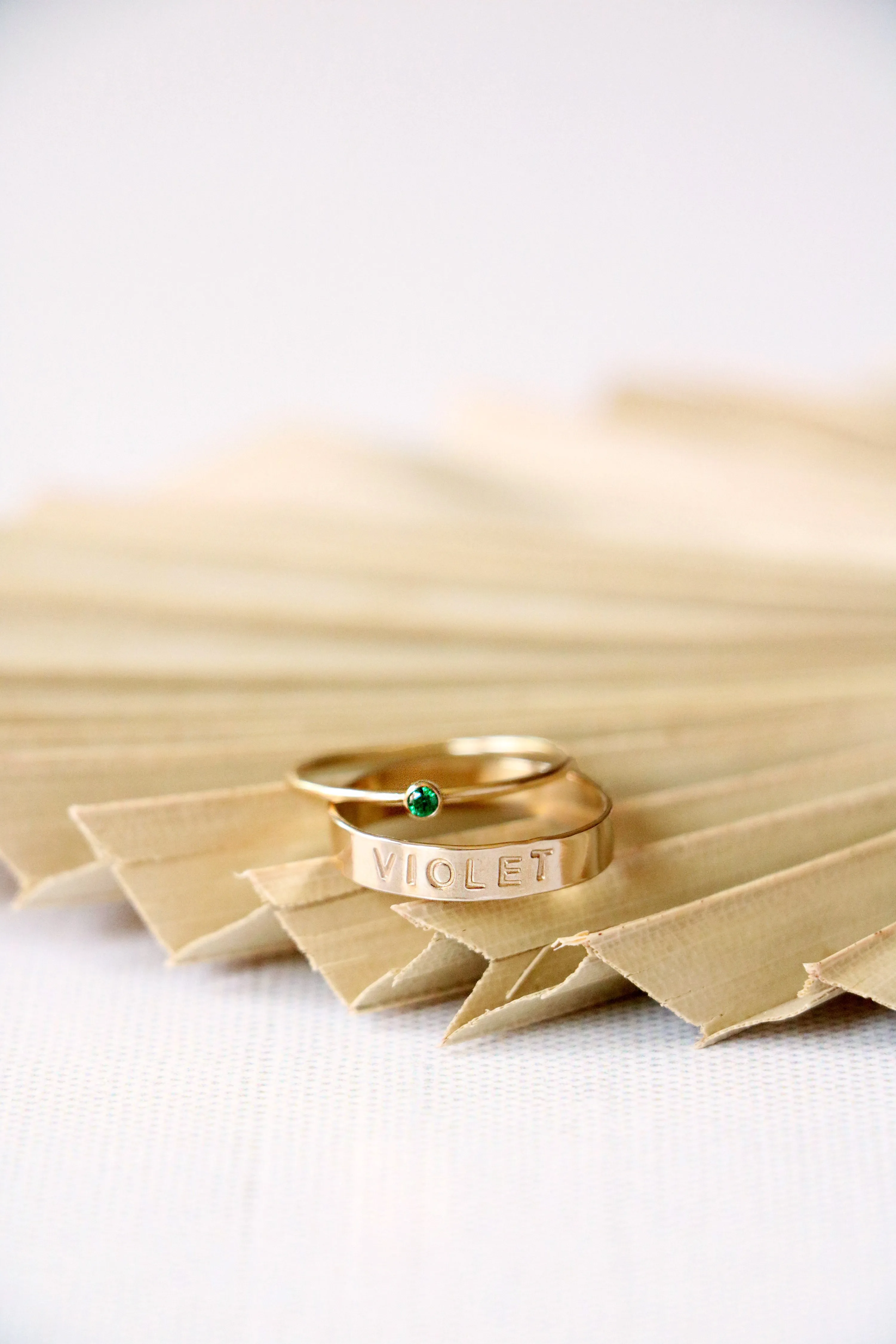 stacking name rings { gold filled }