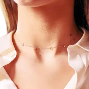 Star Pendant Choker Necklace for Women Charming Necklace Jewelry