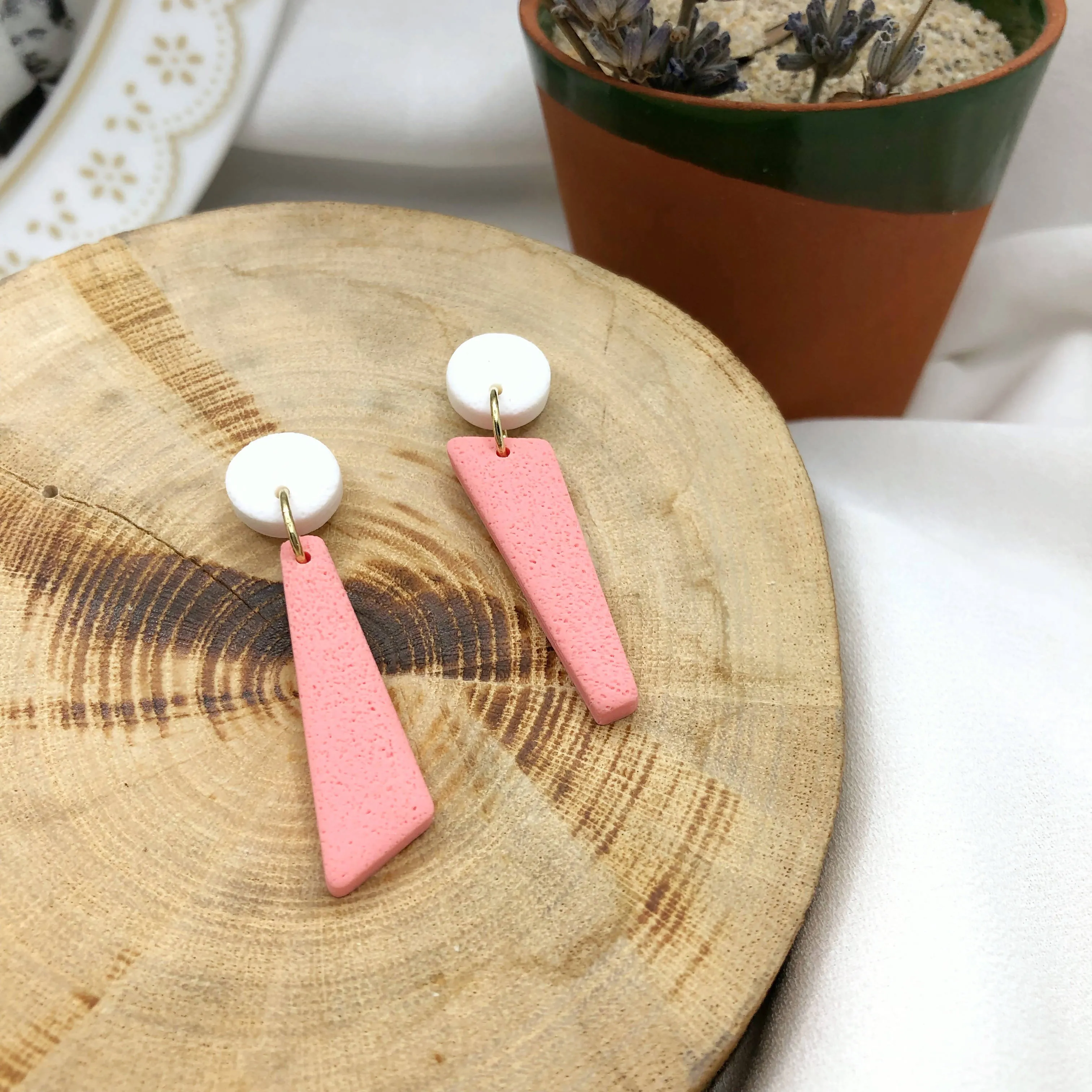 Stylish Asymmetrical Earrings - Anti Allergic Earbacks - Gift for Sister