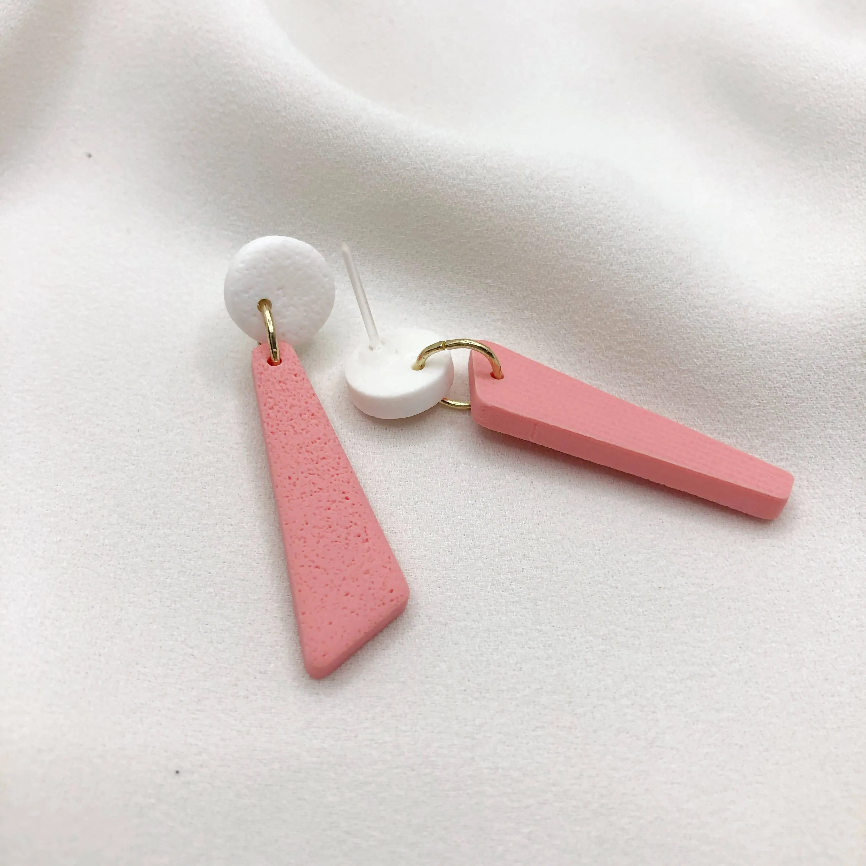 Stylish Asymmetrical Earrings - Anti Allergic Earbacks - Gift for Sister