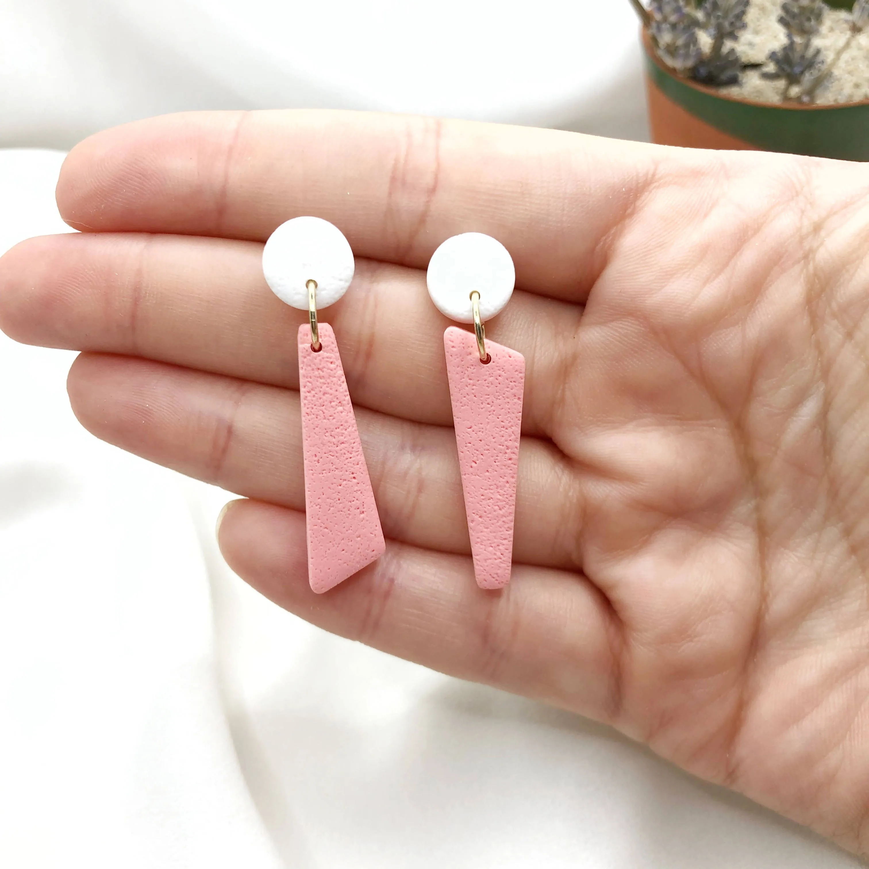 Stylish Asymmetrical Earrings - Anti Allergic Earbacks - Gift for Sister